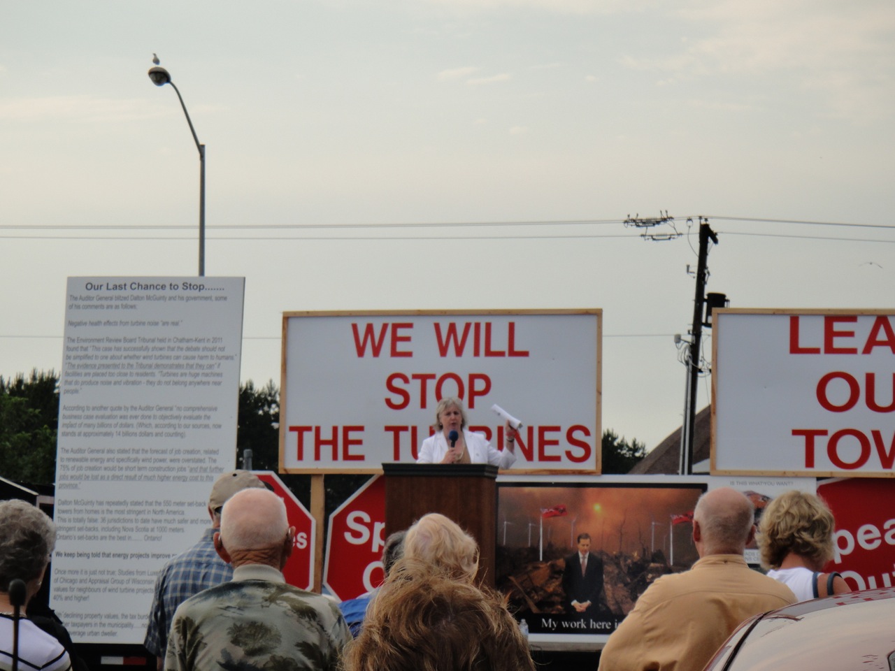 Heather Stauble addresses crowd